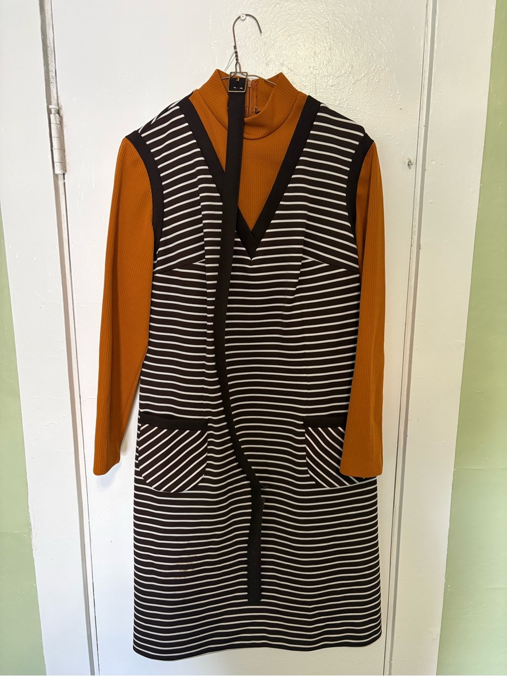 Striped Black and White Knit Top